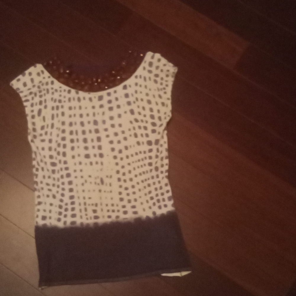 Purple and cream shirt
